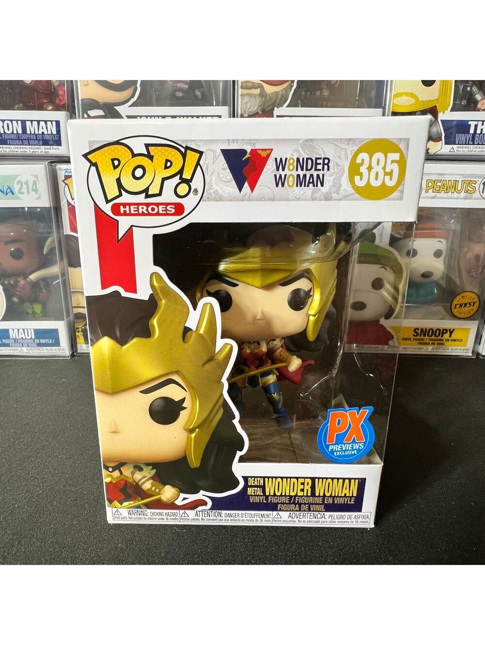 Funko Pop Heroes Death Metal Wonder Woman 385 PX Previews Exclusive DC Vinyl